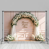 Aperturee - Aperturee White Floral Arch Candles Peaceful Wedding Backdrop
